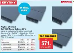 DEK Krytina plechová SATJAM Rapid DeLuxe APM nabídka