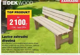 DEK Lavice zahradní dřevěná nabídka