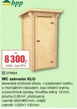 DEK WC zahradní KLO nabídka