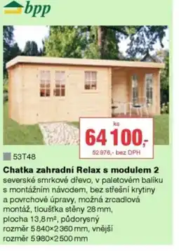 DEK Chatka zahradní Relax s modulem 2 nabídka