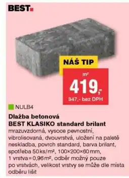 DEK Dlažba betonová BEST KLASIKO standard brilant nabídka