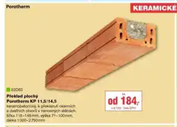 DEK Překlad plochý Porotherm KP 11,5/14,5 nabídka