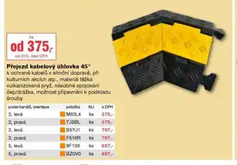 DEK Přejezd kabelový úhlovka 45° nabídka
