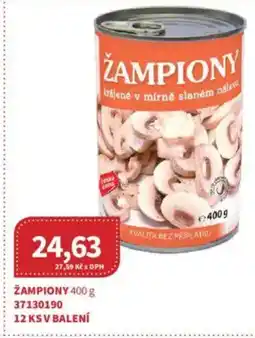 Kubík potraviny Žampiony nabídka