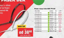 DEK Páska vázací bílá DEK PV100 nabídka