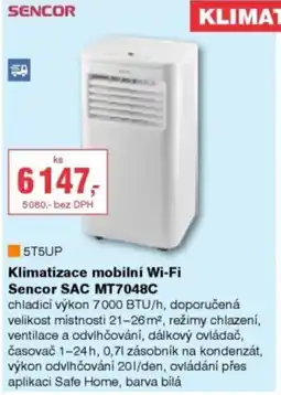 DEK Klimatizace mobilní Wi-Fi Sencor SAC MT7048C nabídka