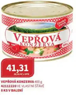 Kubík potraviny Vepřová konzerva nabídka