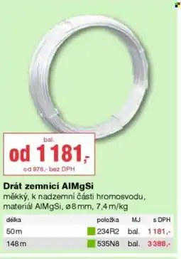 DEK Drát zemnicí AlMgSi nabídka
