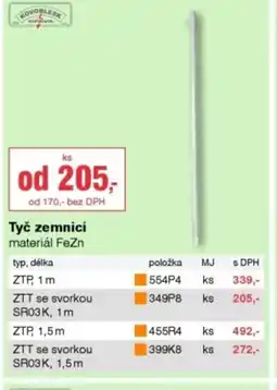 DEK Tyč zemnicí nabídka