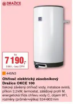 DEK Ohřívač elektrický zásobníkový Dražice OKCE 100 nabídka
