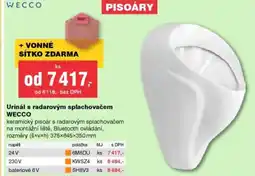 DEK Urinál s radarovým splachovačem WECCO nabídka