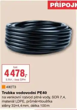 DEK Trubka vodovodní PE40 nabídka