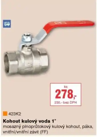 DEK Kohout kulový voda 1" nabídka