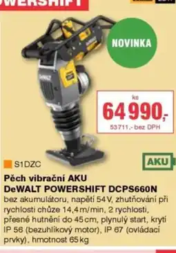 DEK Pěch vibrační AKU DEWALT POWERSHIFT DCPS660N nabídka