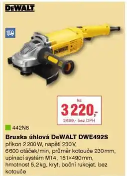 DEK Bruska úhlová DEWALT DWE492S nabídka
