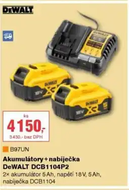 DEK Akumulátory + nabíječka DEWALT DCB1104P2 nabídka
