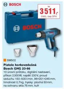 DEK Pistole horkovzdušná Bosch GHG 23-66 nabídka
