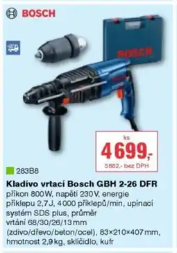 DEK Kladivo vrtací Bosch GBH 2-26 DFR nabídka