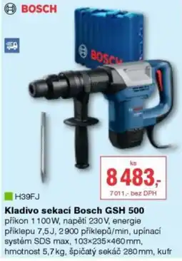 DEK Kladivo sekací Bosch GSH 500 nabídka