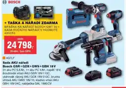 DEK Sada AKU nářadí Bosch GSR+GDX+GWS+GBH 18V nabídka