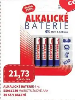 Kubík potraviny Alkalické baterie nabídka