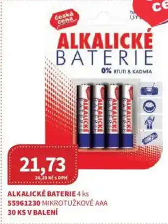 Kubík potraviny Alkalické baterie nabídka