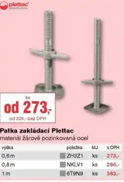 DEK Patka zakládací Plettac nabídka