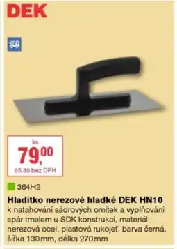 DEK Hladítko nerezové hladké DEK HN10 nabídka