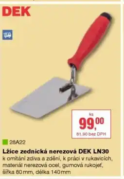 DEK Lžíce zednická nerezová DEK LN30 nabídka
