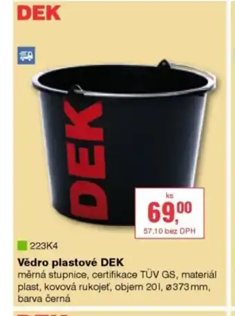 DEK Vědro plastové DEK nabídka