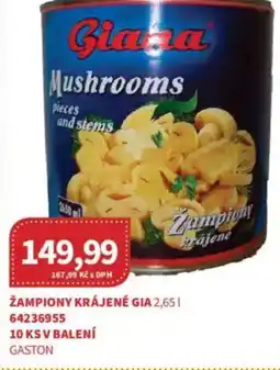 Kubík potraviny Žampiony krájené giana nabídka