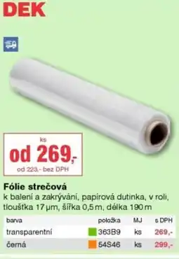 DEK Fólie strečová nabídka