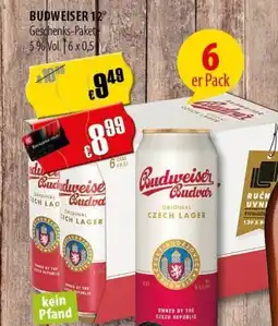 FreeOneShop BUDWEISER 12° Geschenks-Paket 5% Vol. nabídka