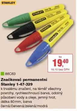 DEK Značkovač permanentní Stanley 1-47-329 nabídka