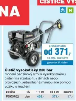 DEK Čistič vysokotlaký 230 bar nabídka