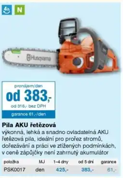DEK Pila AKU řetězová nabídka