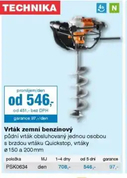 DEK Vrták zemní benzínový nabídka