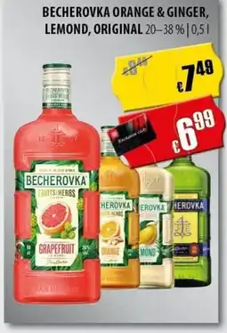 FreeOneShop Becherovka orange & ginger, lemond, original 20-38 % nabídka
