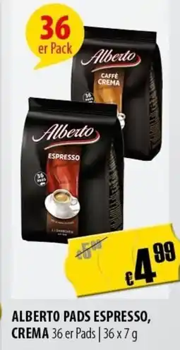 FreeOneShop Alberto pads espresso, crema nabídka