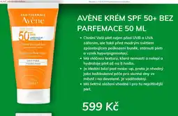 Alphega Lékárna Avène krém SPF50+ bez parfemace nabídka