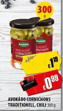 FreeOneShop Avokádo cornichons traditionell, chili nabídka