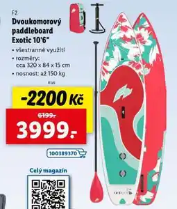Lidl F2 Dvoukomorový paddleboard Exotic 10'6 nabídka