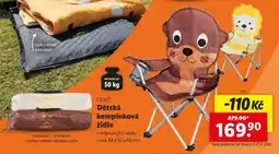 Lidl CRIVIT Dětská kempinková židle nabídka