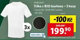 Lidl PARKSIDE Triko s BIO bavlnou – 3 kusy nabídka