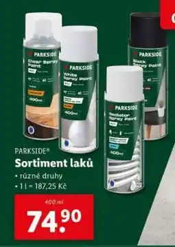 Lidl PARKSIDE SORTIMENT LAKŮ nabídka