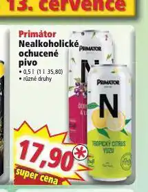 Norma Primátor nealkoholické pivo nabídka