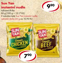 CBA Sun Yan instantní nudle nabídka
