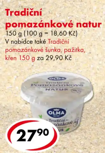 CBA Tradiční pomazánkové natur nabídka