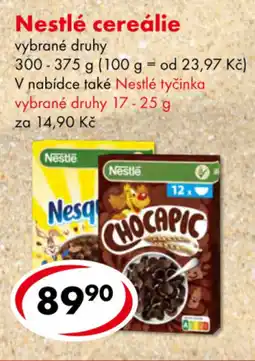 CBA Nestlé cereálie nabídka