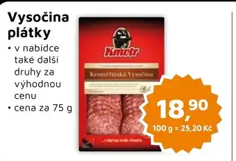 Můjobchod Vysočina plátky nabídka